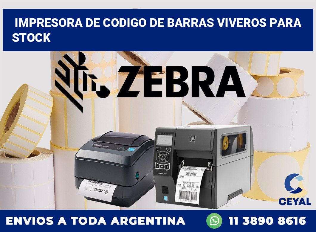 Impresora de codigo de barras Viveros para stock