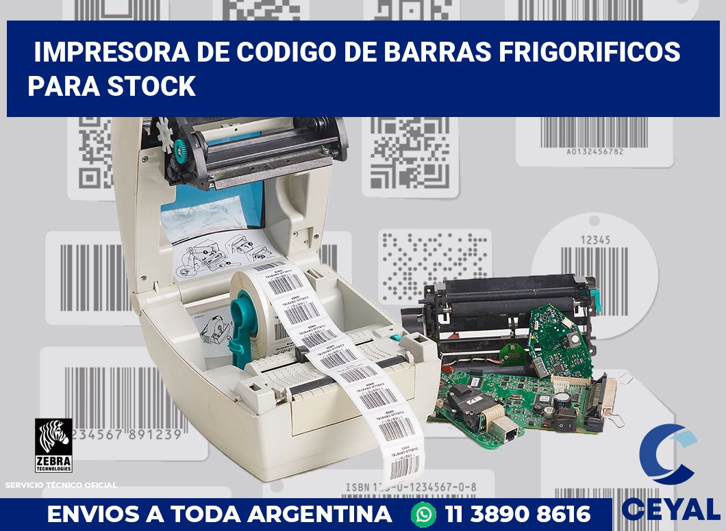 Impresora de codigo de barras frigorificos para stock