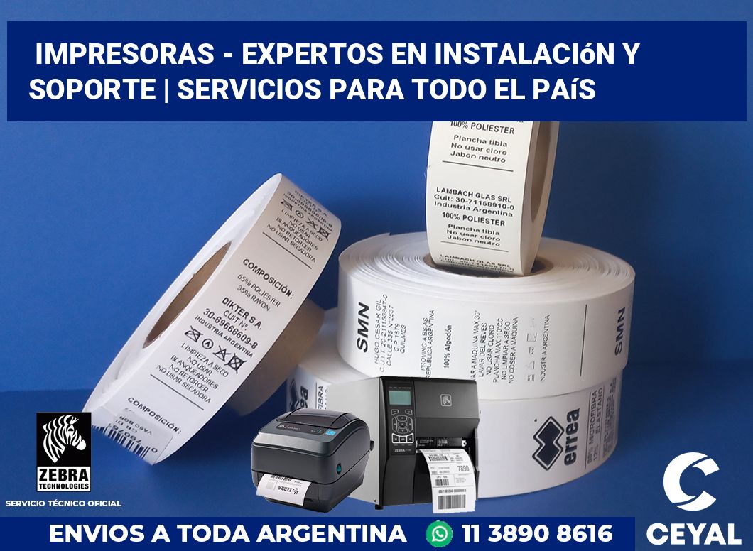 Impresoras - Expertos en instalación y soporte | Servicios para todo el país