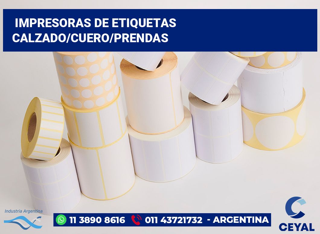 Impresoras de etiquetas Calzado/cuero/prendas