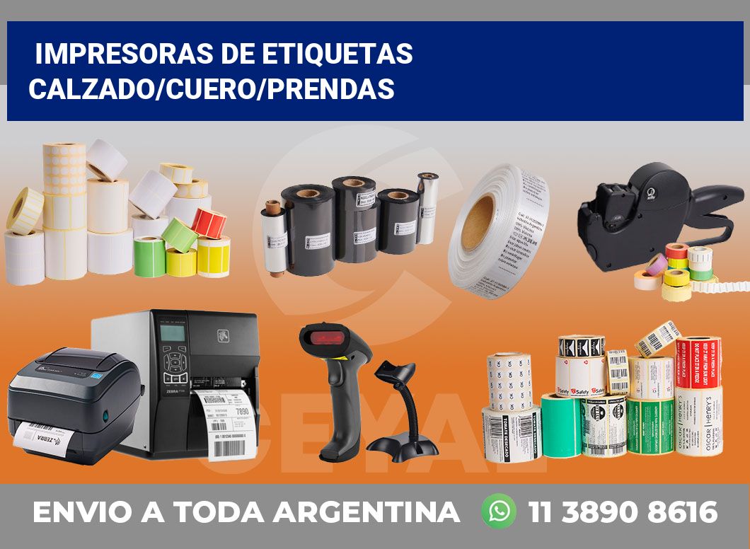Impresoras de etiquetas Calzado/cuero/prendas