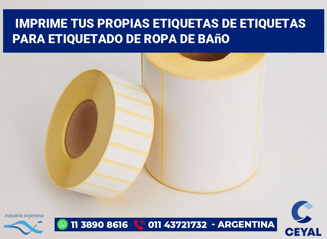 Imprime tus Propias Etiquetas de Etiquetas para Etiquetado de Ropa de Baño