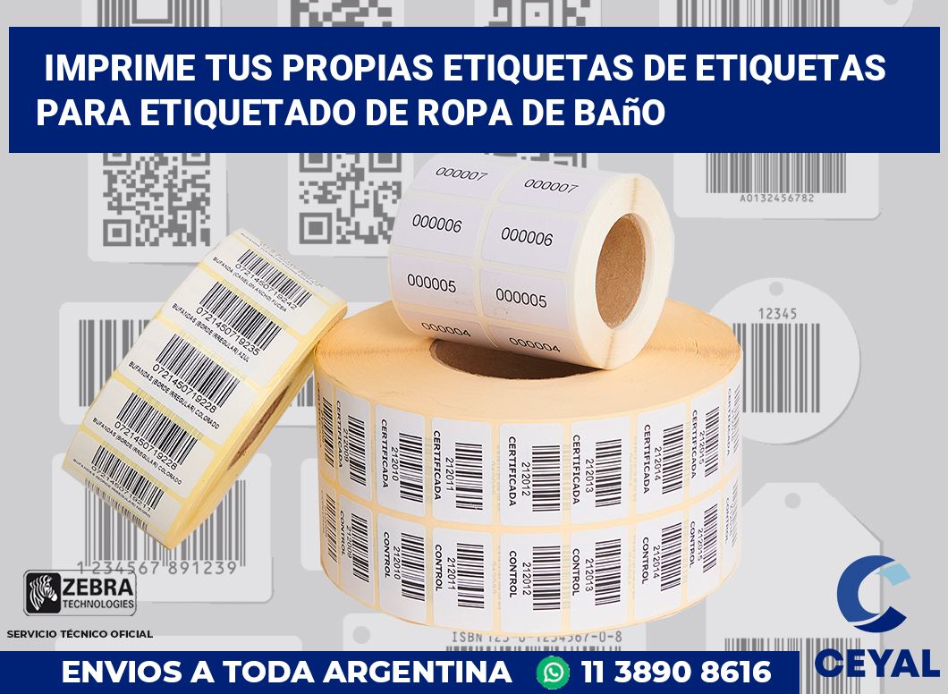 Imprime tus Propias Etiquetas de Etiquetas para Etiquetado de Ropa de Baño