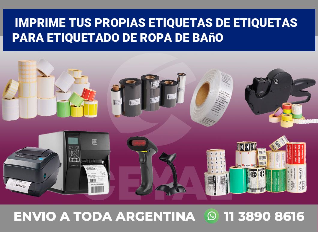 Imprime tus Propias Etiquetas de Etiquetas para Etiquetado de Ropa de Baño
