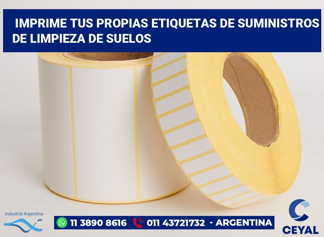 Imprime tus Propias Etiquetas de Suministros de Limpieza de Suelos