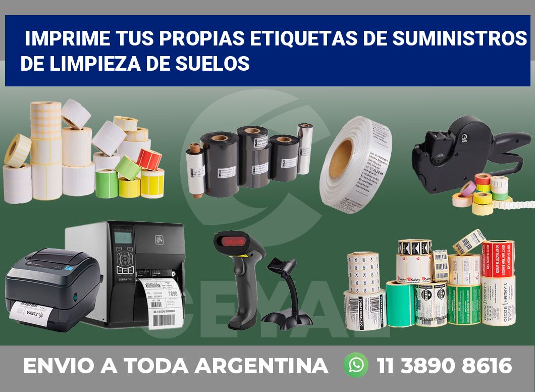 Imprime tus Propias Etiquetas de Suministros de Limpieza de Suelos