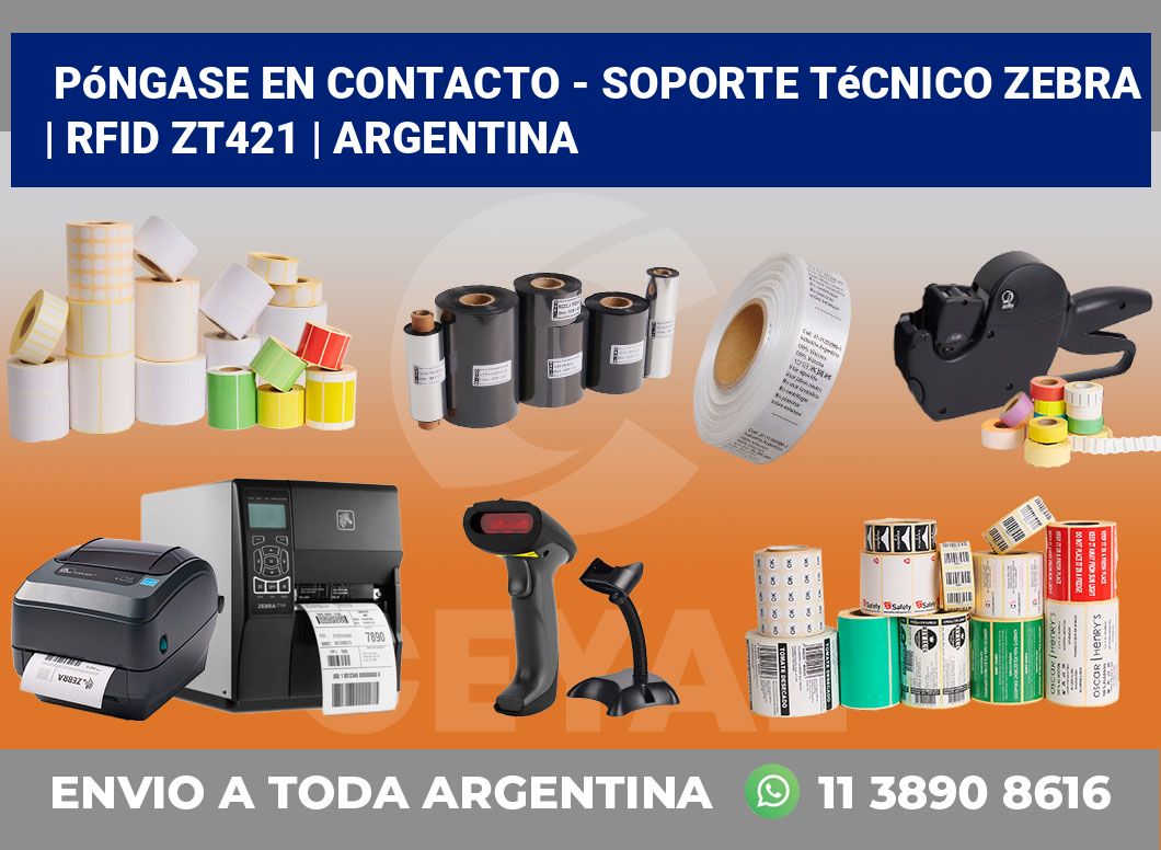 Póngase en contacto – soporte técnico Zebra | RFID ZT421 | Argentina