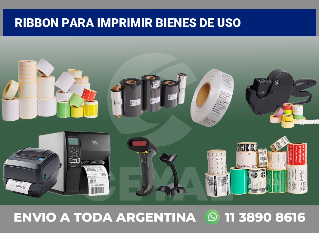 Ribbon para imprimir bienes de uso