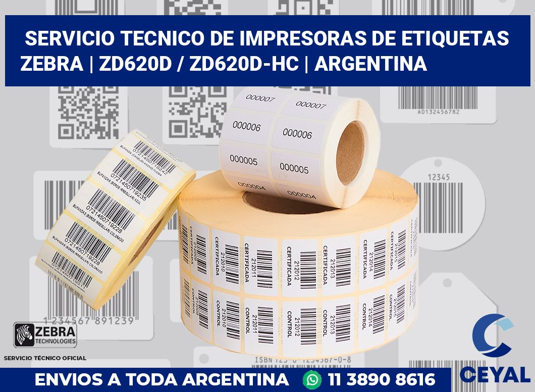 Servicio Tecnico De Impresoras De Etiquetas Zebra | ZD620d / ZD620d‑HC | Argentina