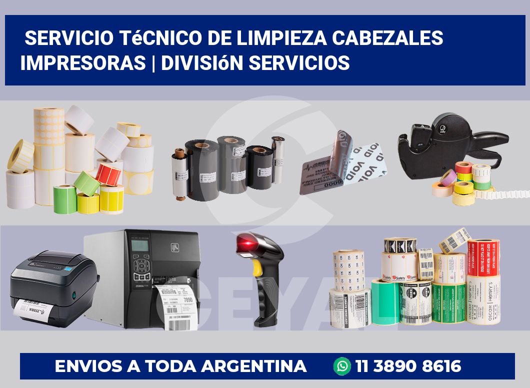 Servicio técnico de limpieza cabezales impresoras | División Servicios