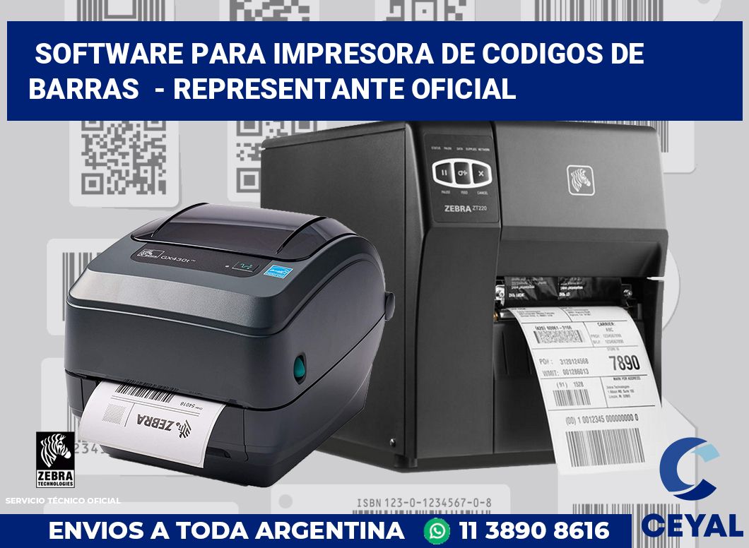 Software para impresora de codigos de barras - Representante oficial