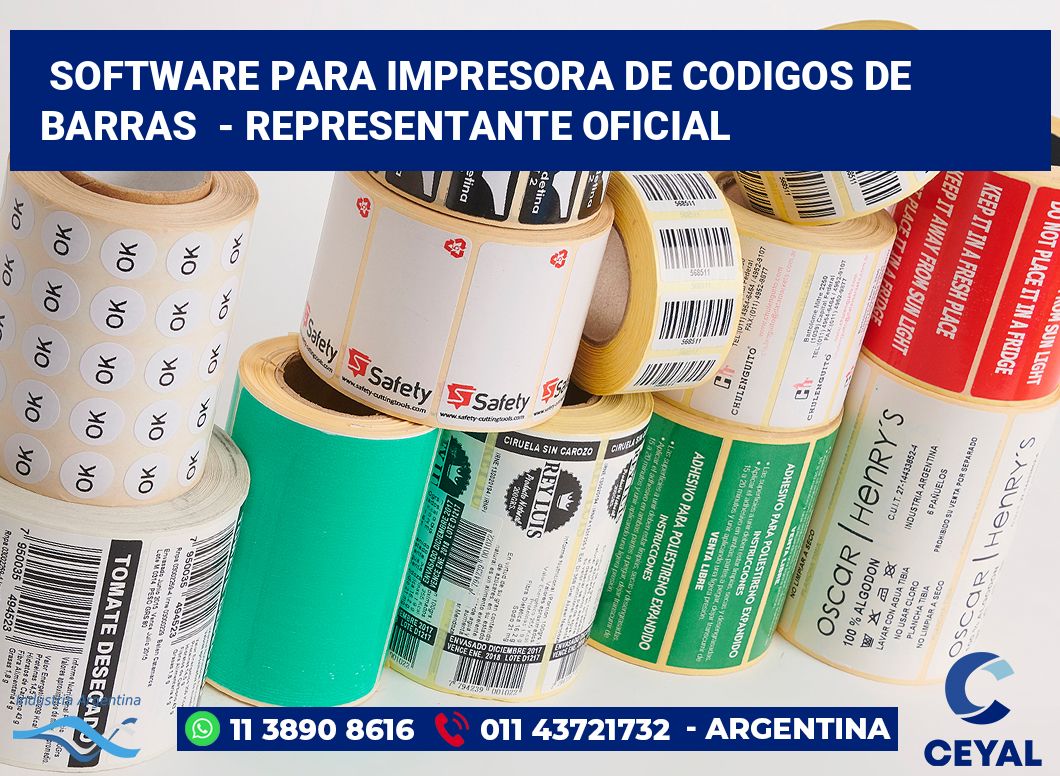 Software para impresora de codigos de barras - Representante oficial