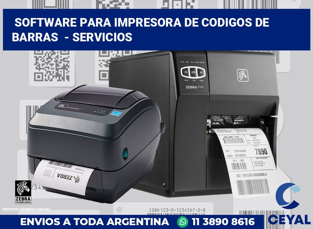 Software para impresora de codigos de barras  - Servicios