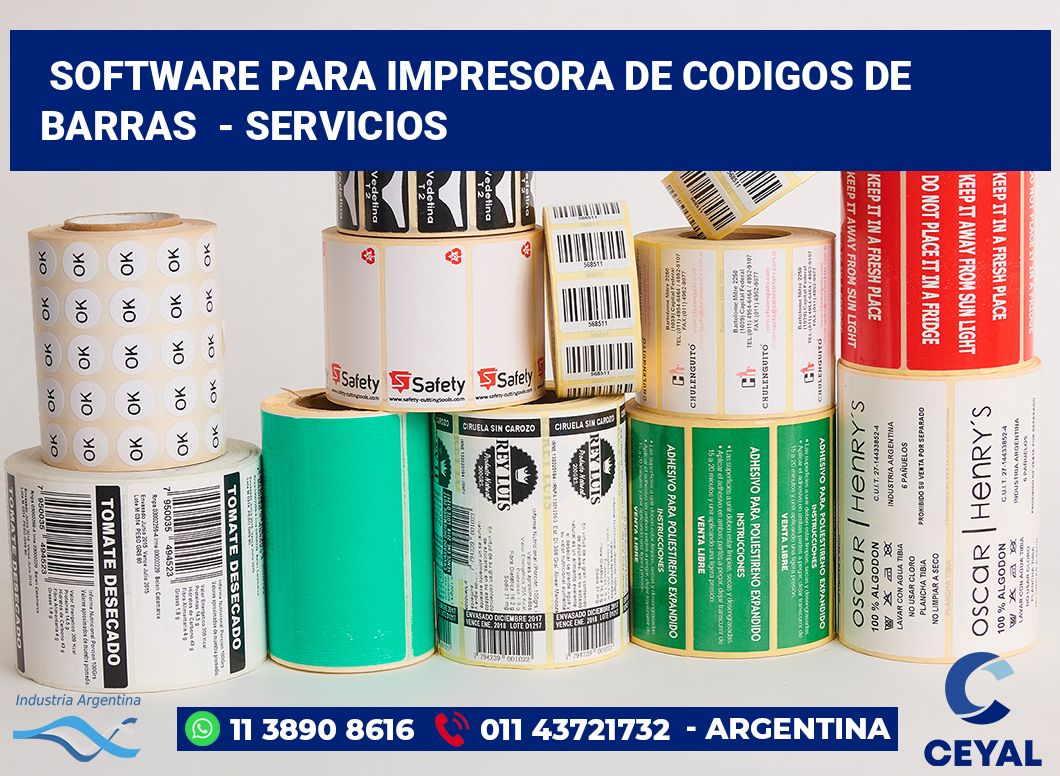 Software para impresora de codigos de barras  - Servicios