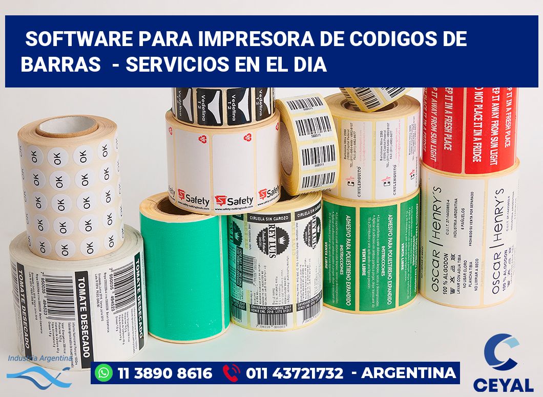 Software para impresora de codigos de barras  - Servicios en el dia