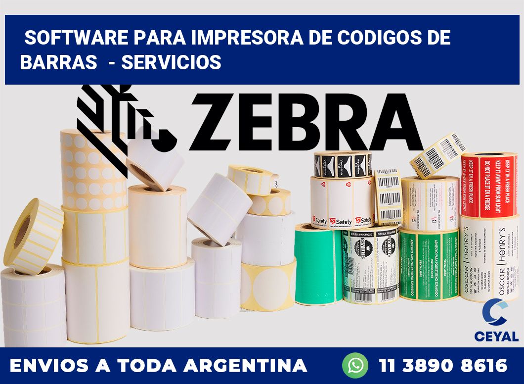 Software para impresora de codigos de barras  – Servicios