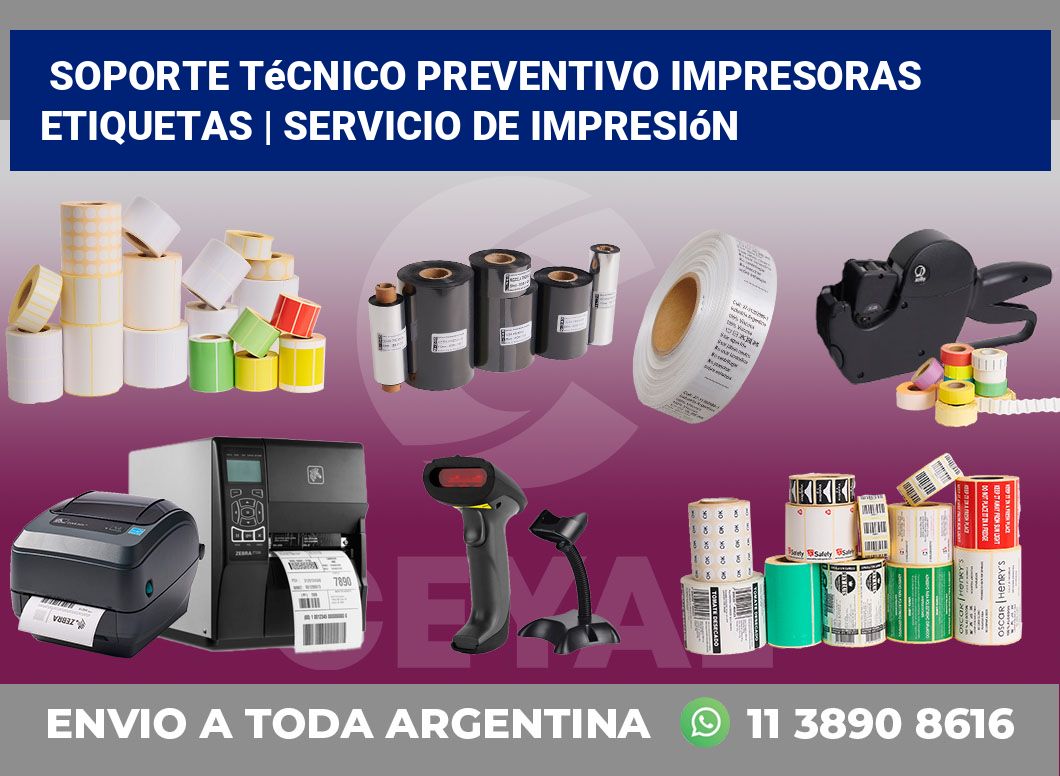 Soporte técnico preventivo impresoras etiquetas | Servicio de impresión