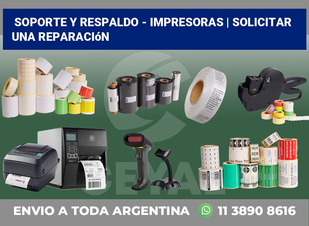 Soporte y respaldo – impresoras | Solicitar una reparación