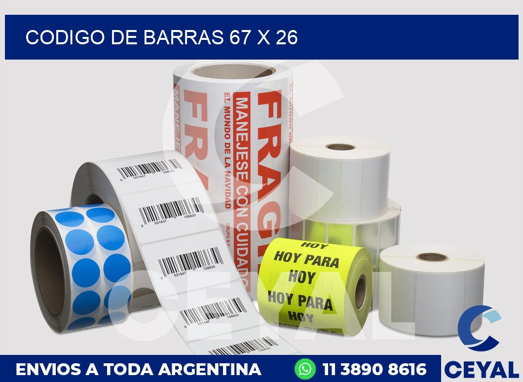 codigo de barras 67 x 26