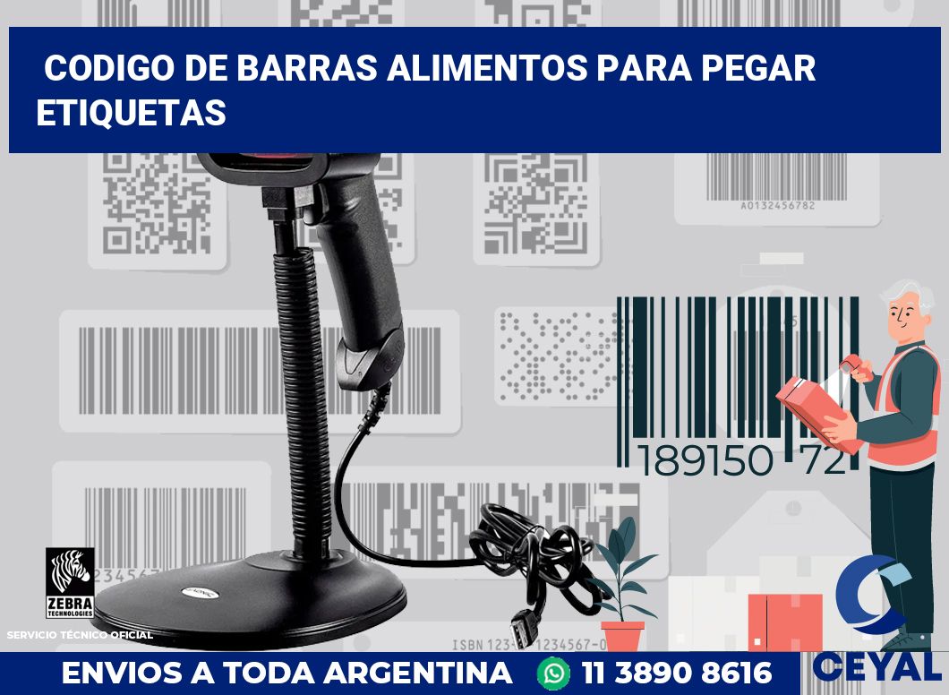 codigo de barras alimentos para pegar etiquetas