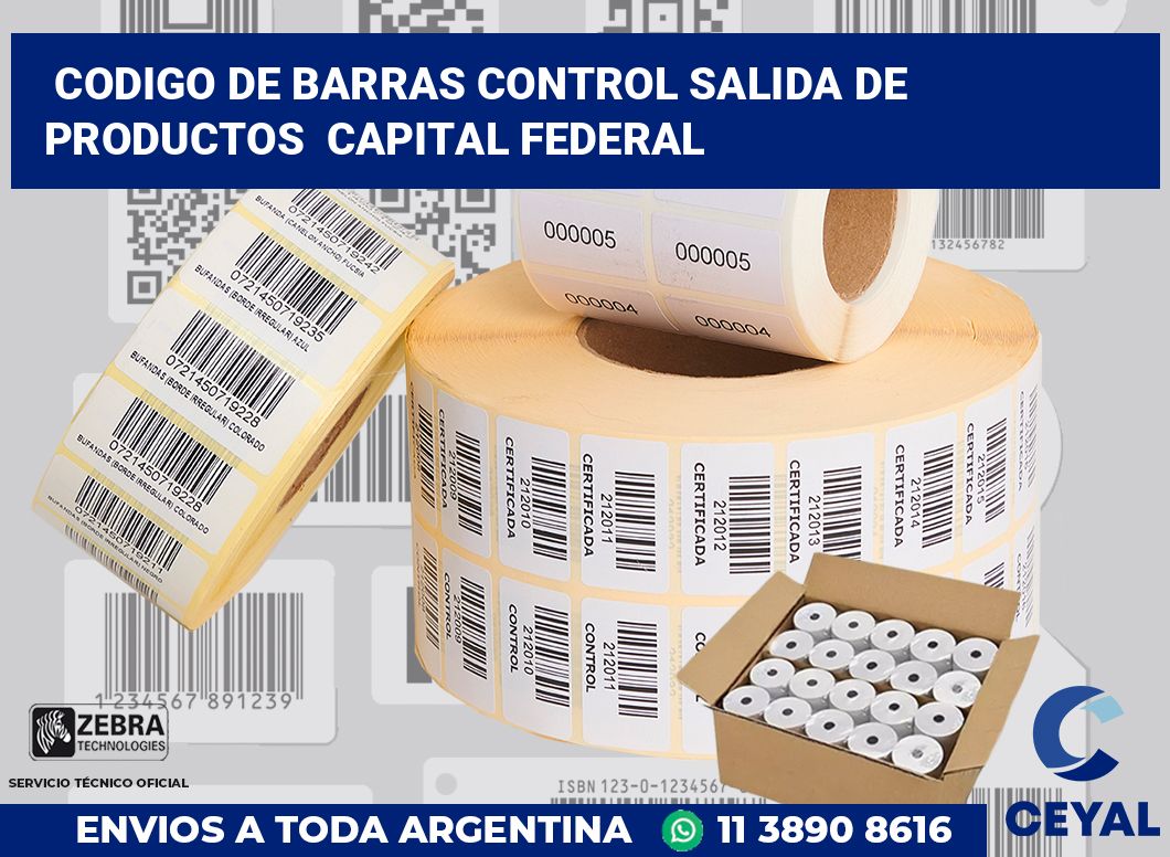 codigo de barras control salida de productos  Capital Federal
