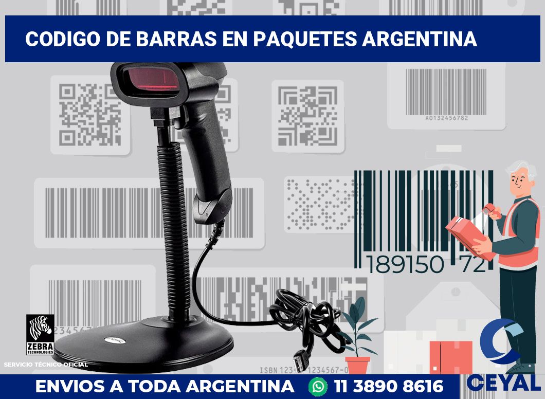 codigo de barras en paquetes argentina