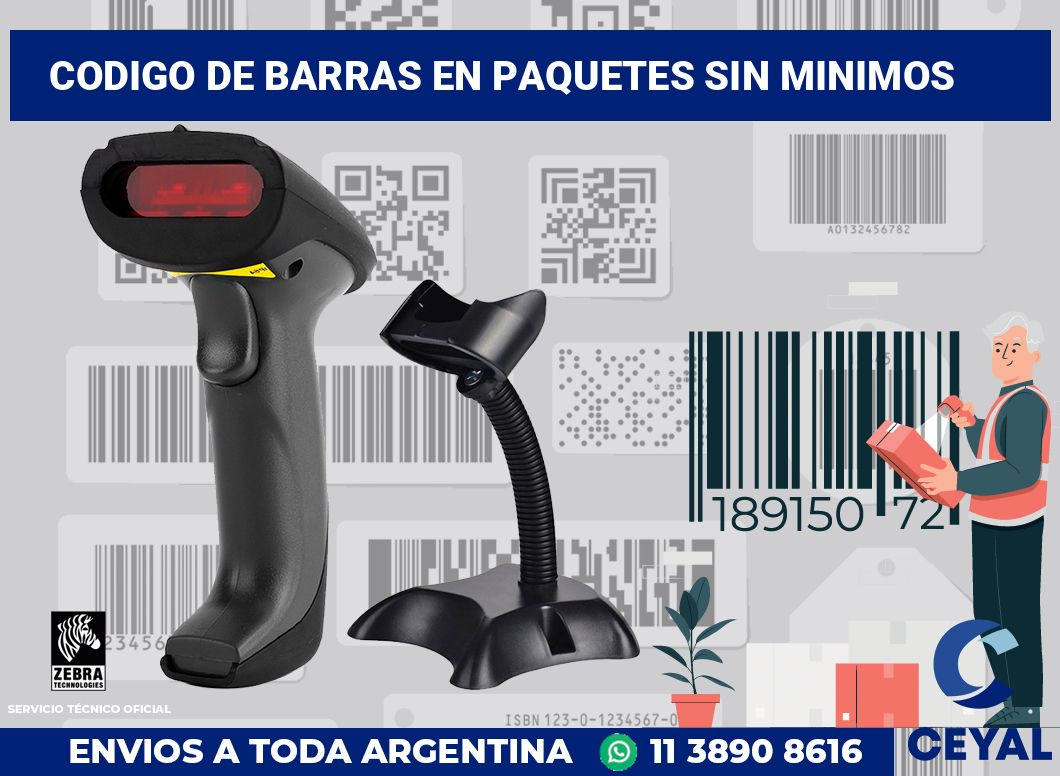 codigo de barras en paquetes sin minimos