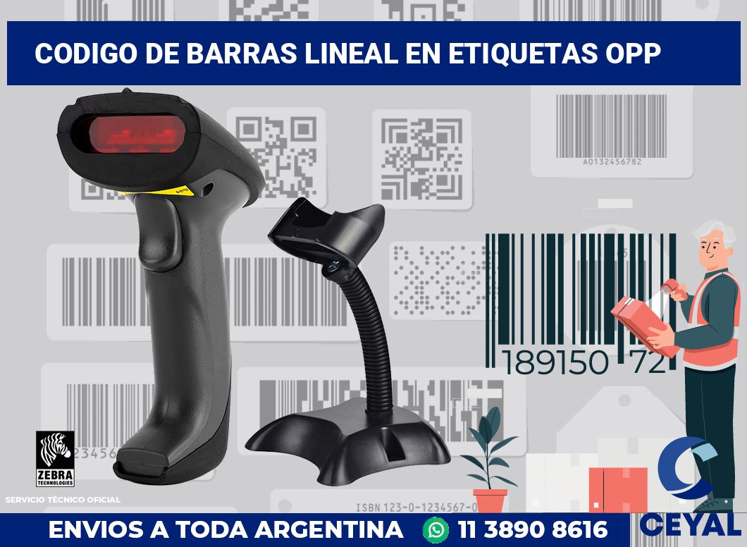 codigo de barras lineal en etiquetas OPP