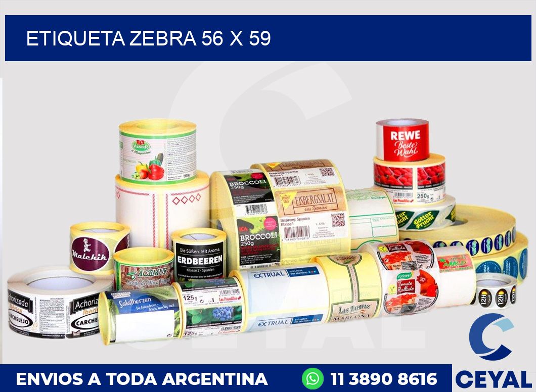 etiqueta zebra 56 x 59