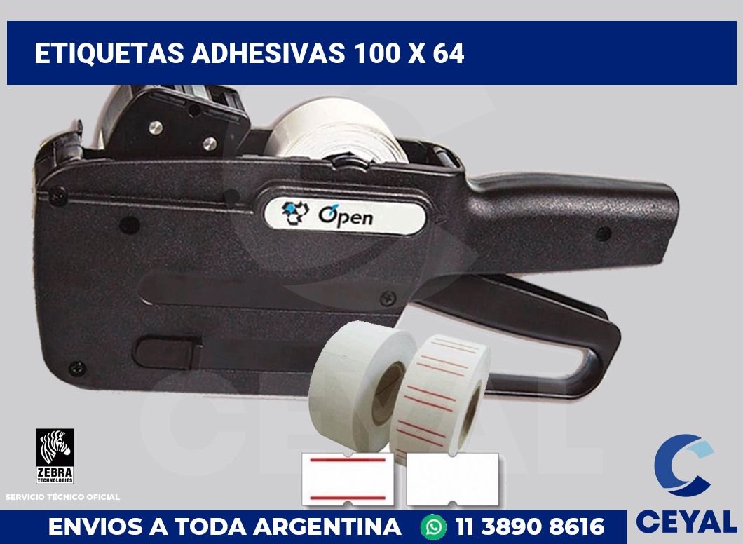 etiquetas adhesivas 100 x 64
