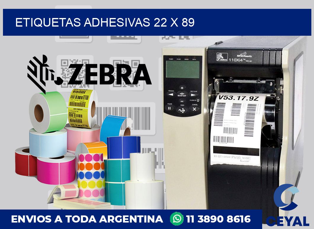 etiquetas adhesivas 22 x 89
