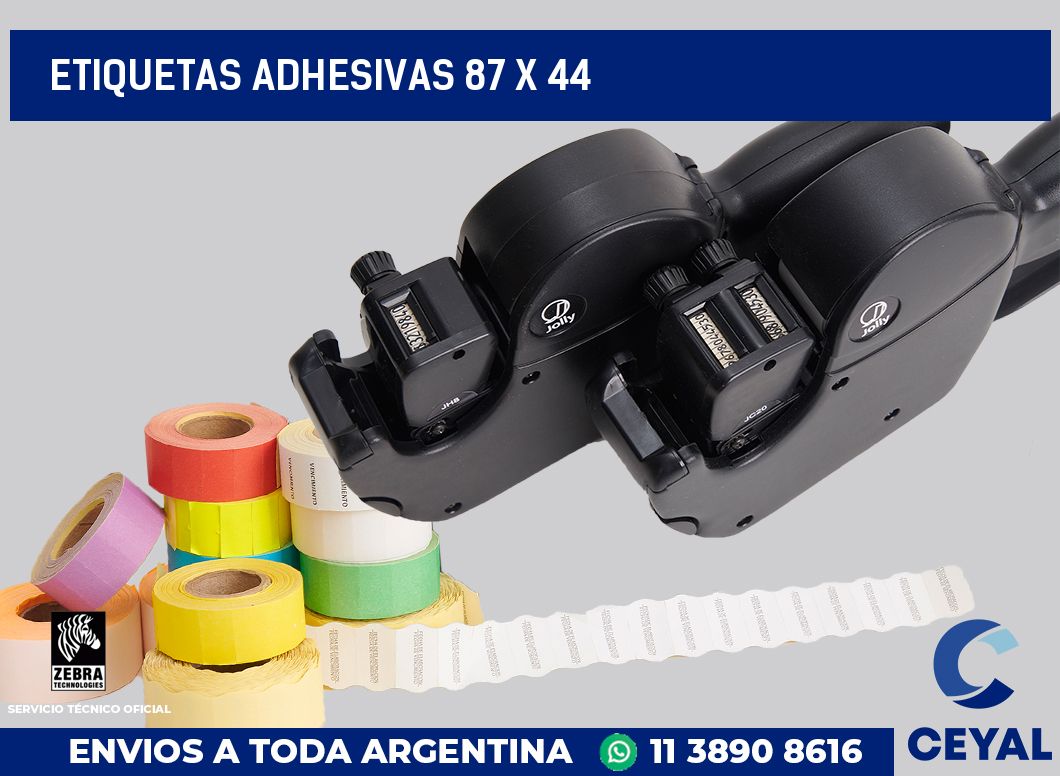 etiquetas adhesivas 87 x 44
