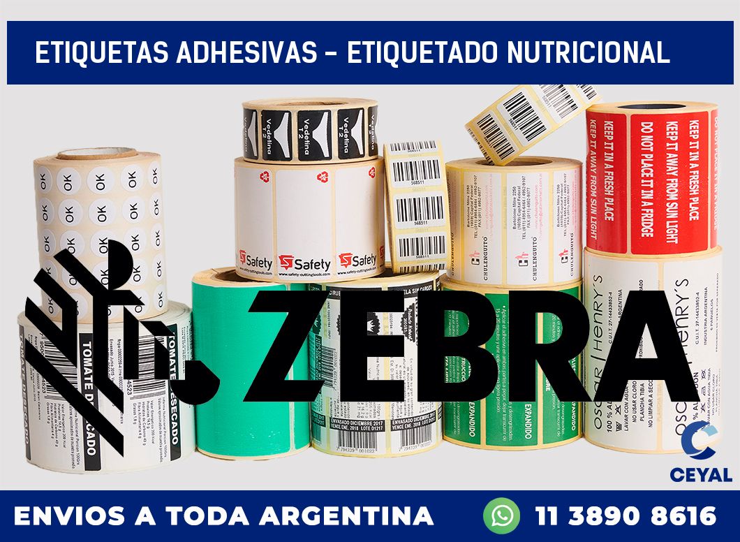 etiquetas adhesivas - Etiquetado Nutricional