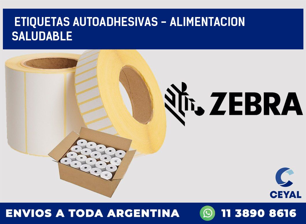 etiquetas autoadhesivas - alimentacion saludable