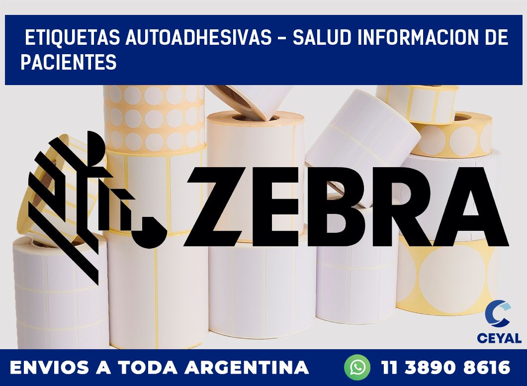 etiquetas autoadhesivas – salud informacion de pacientes