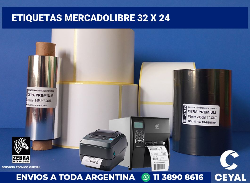 etiquetas mercadolibre 32 x 24