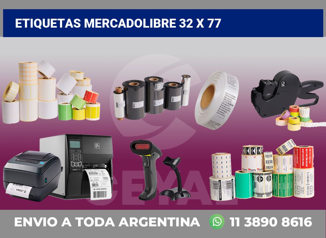etiquetas mercadolibre 32 x 77