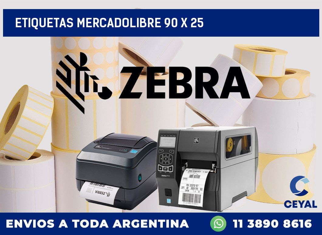 etiquetas mercadolibre 90 x 25