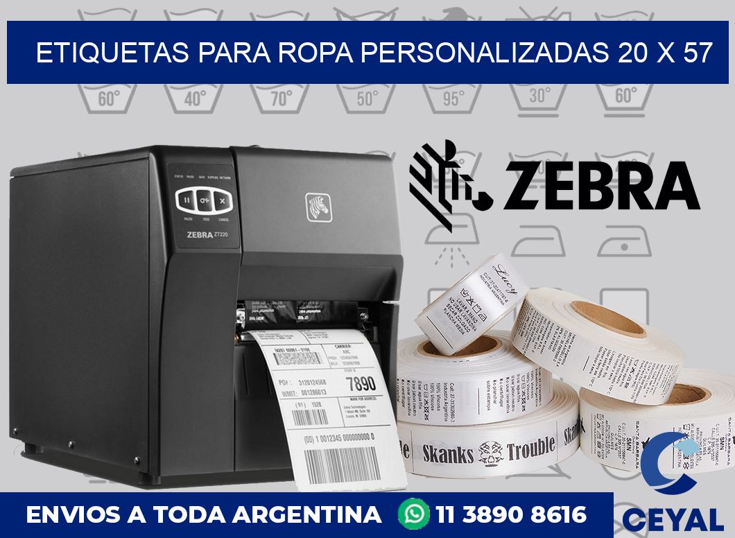 etiquetas para ropa personalizadas 20 x 57