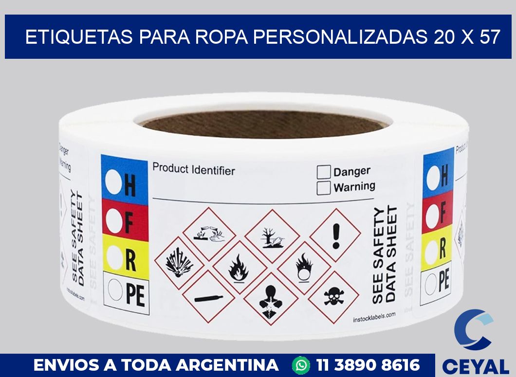 etiquetas para ropa personalizadas 20 x 57