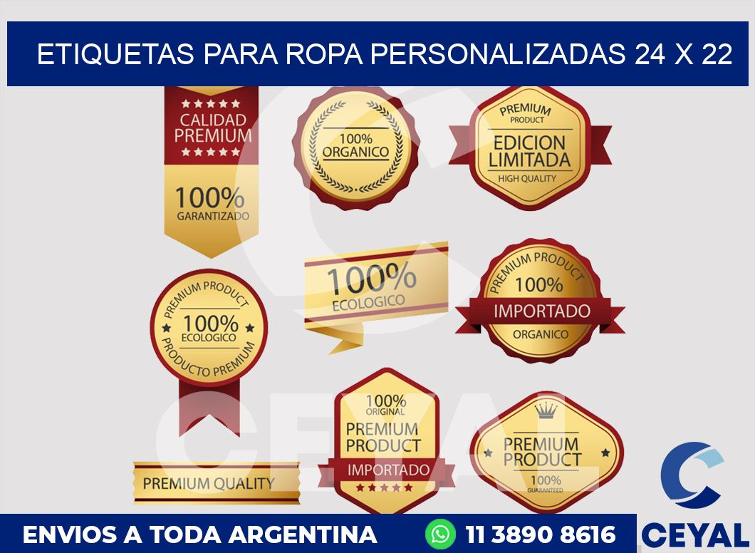 etiquetas para ropa personalizadas 24 x 22