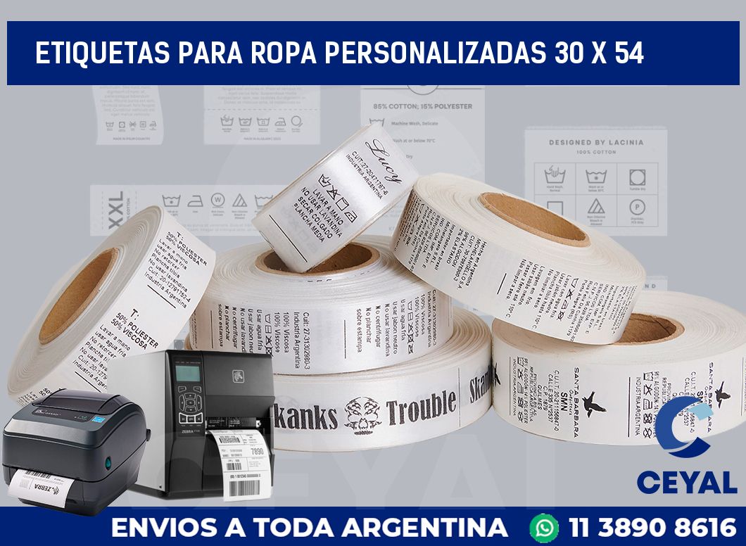 etiquetas para ropa personalizadas 30 x 54