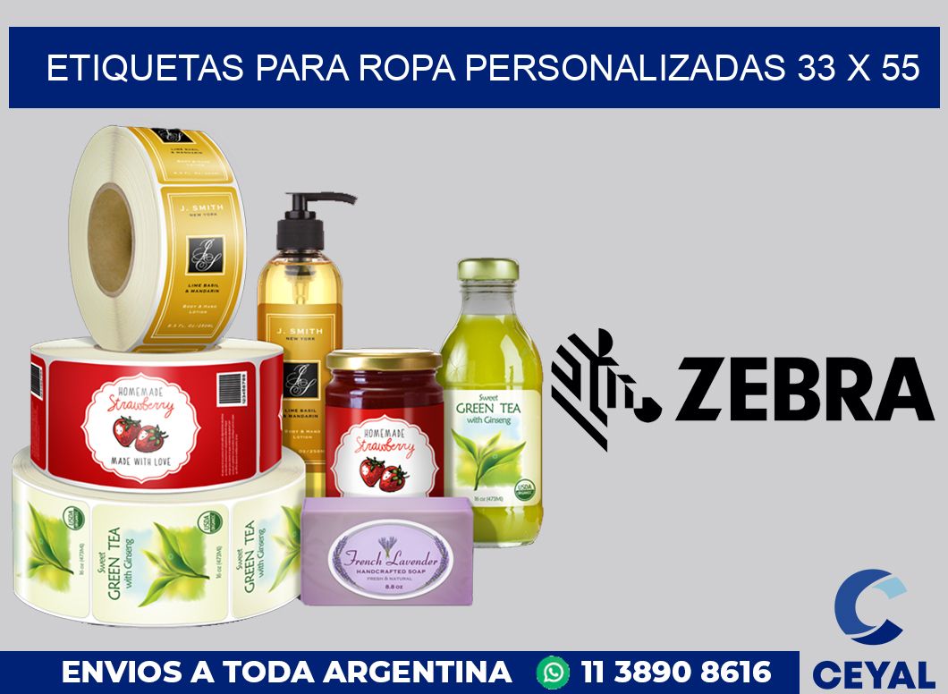 etiquetas para ropa personalizadas 33 x 55