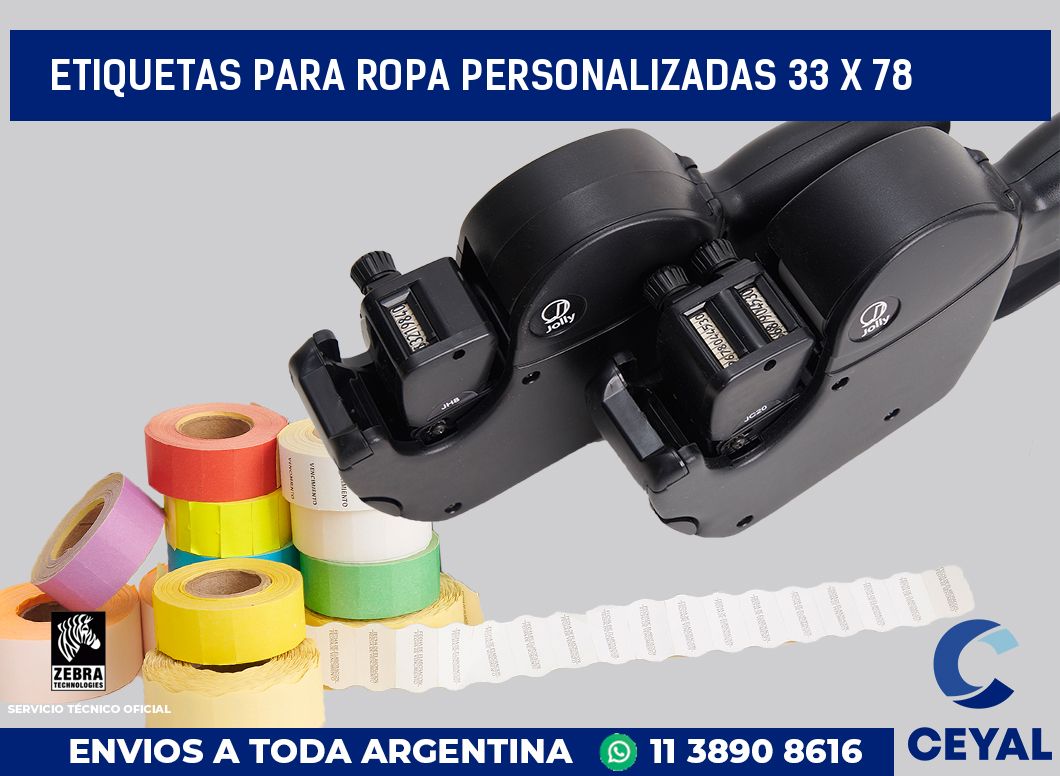 etiquetas para ropa personalizadas 33 x 78