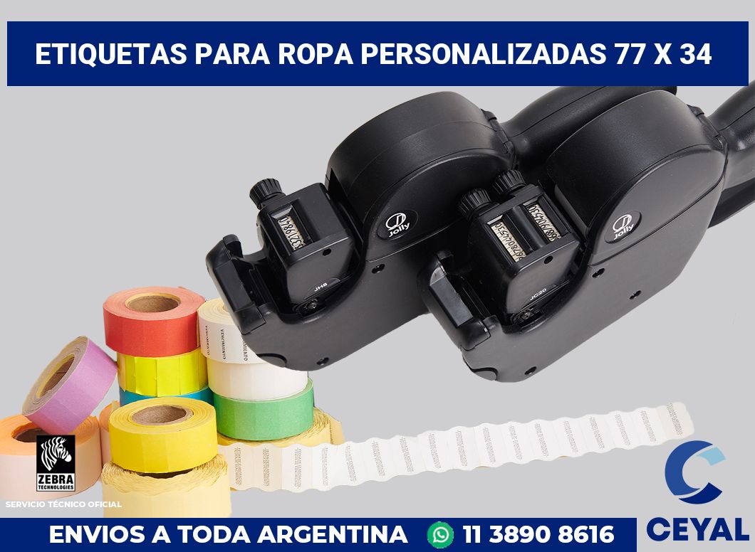 etiquetas para ropa personalizadas 77 x 34