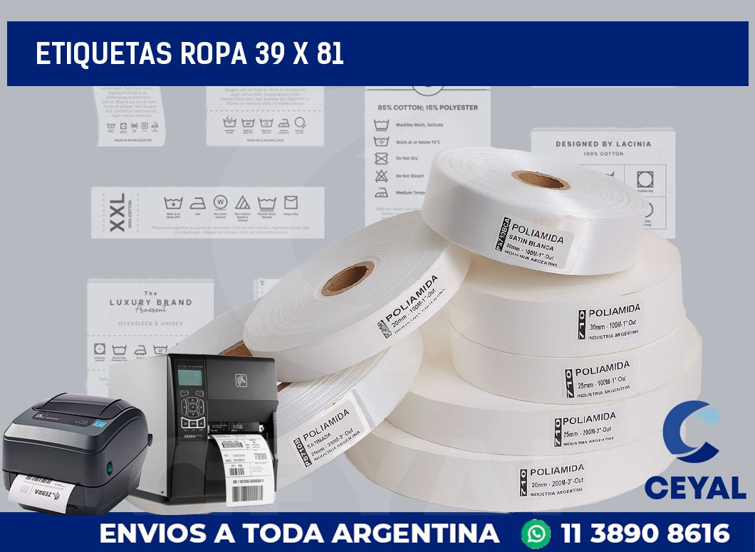 etiquetas ropa 39 x 81