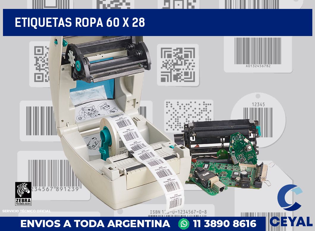 etiquetas ropa 60 x 28