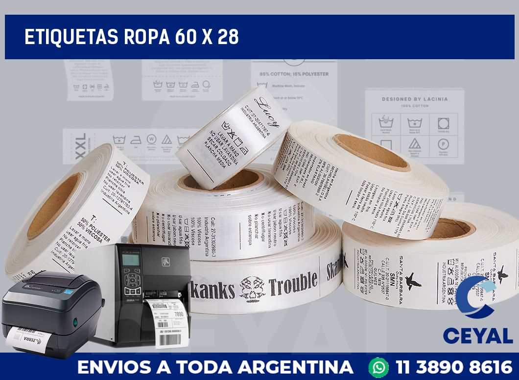etiquetas ropa 60 x 28