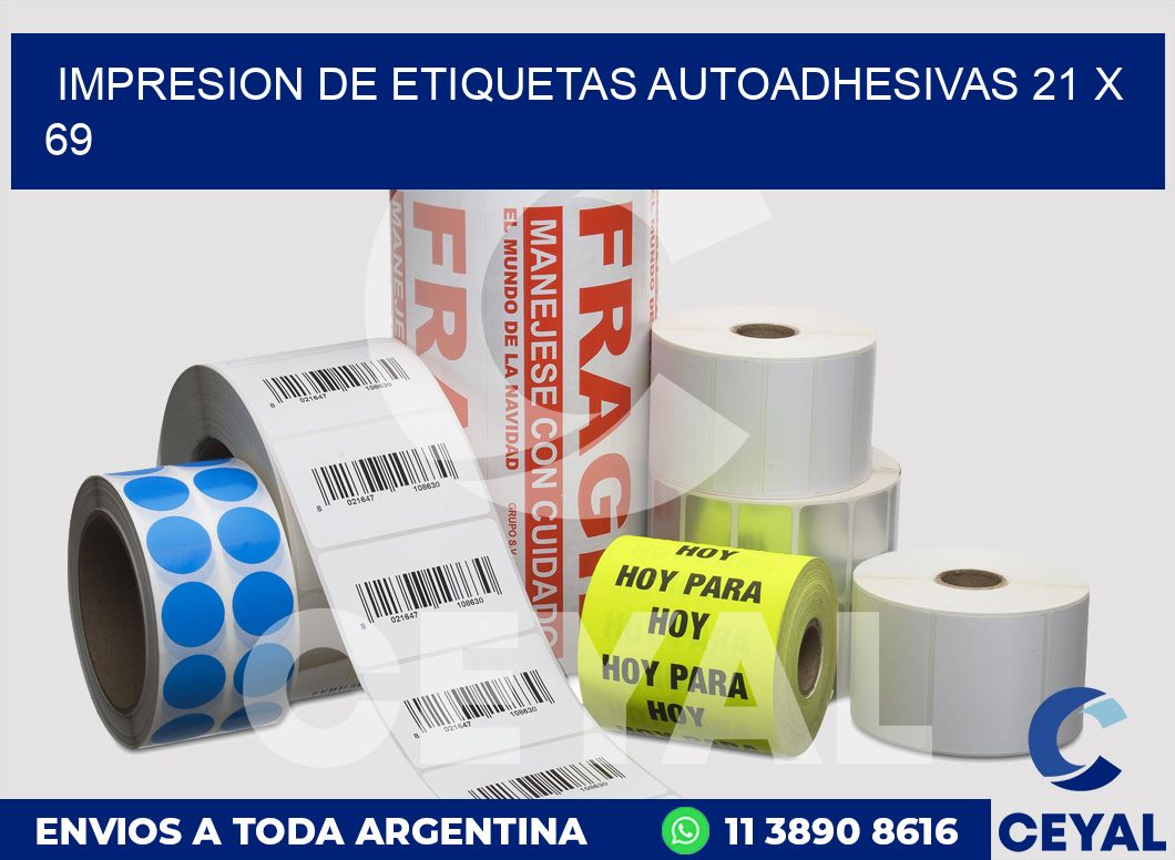 impresion de etiquetas autoadhesivas 21 x 69