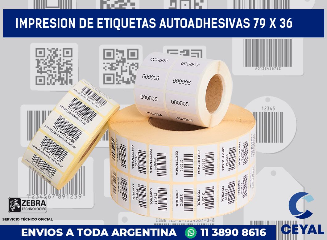 impresion de etiquetas autoadhesivas 79 x 36